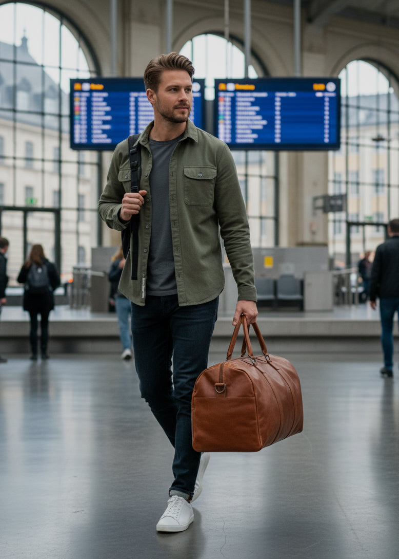 Montana est. 1957 Atlas Travelbag Cognac