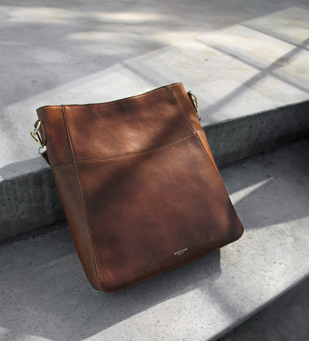 Montana est. 1957 Tived Bags Cognac